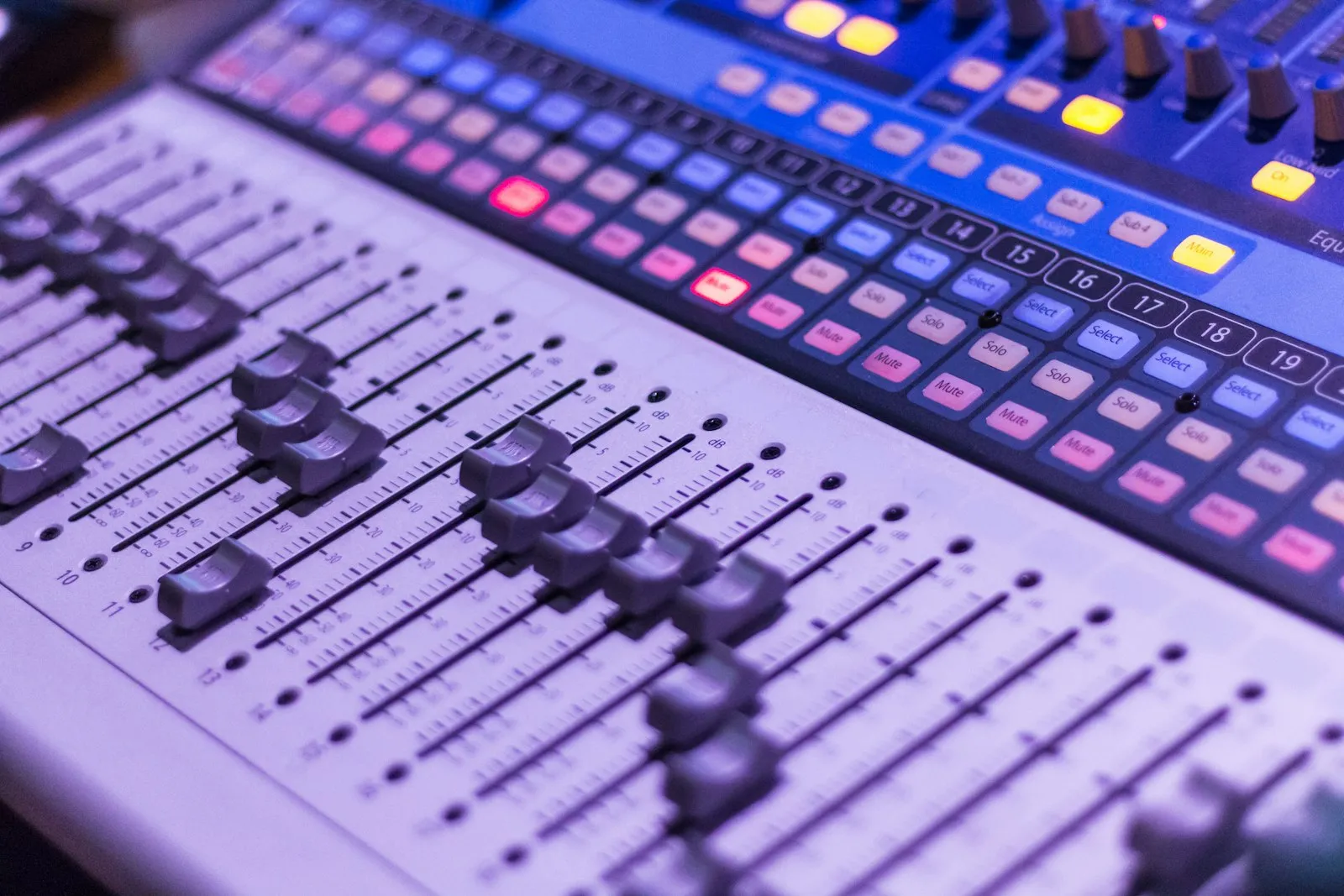 Audio mixing console — the kind of precise measurement setup we used to test Live Listen range